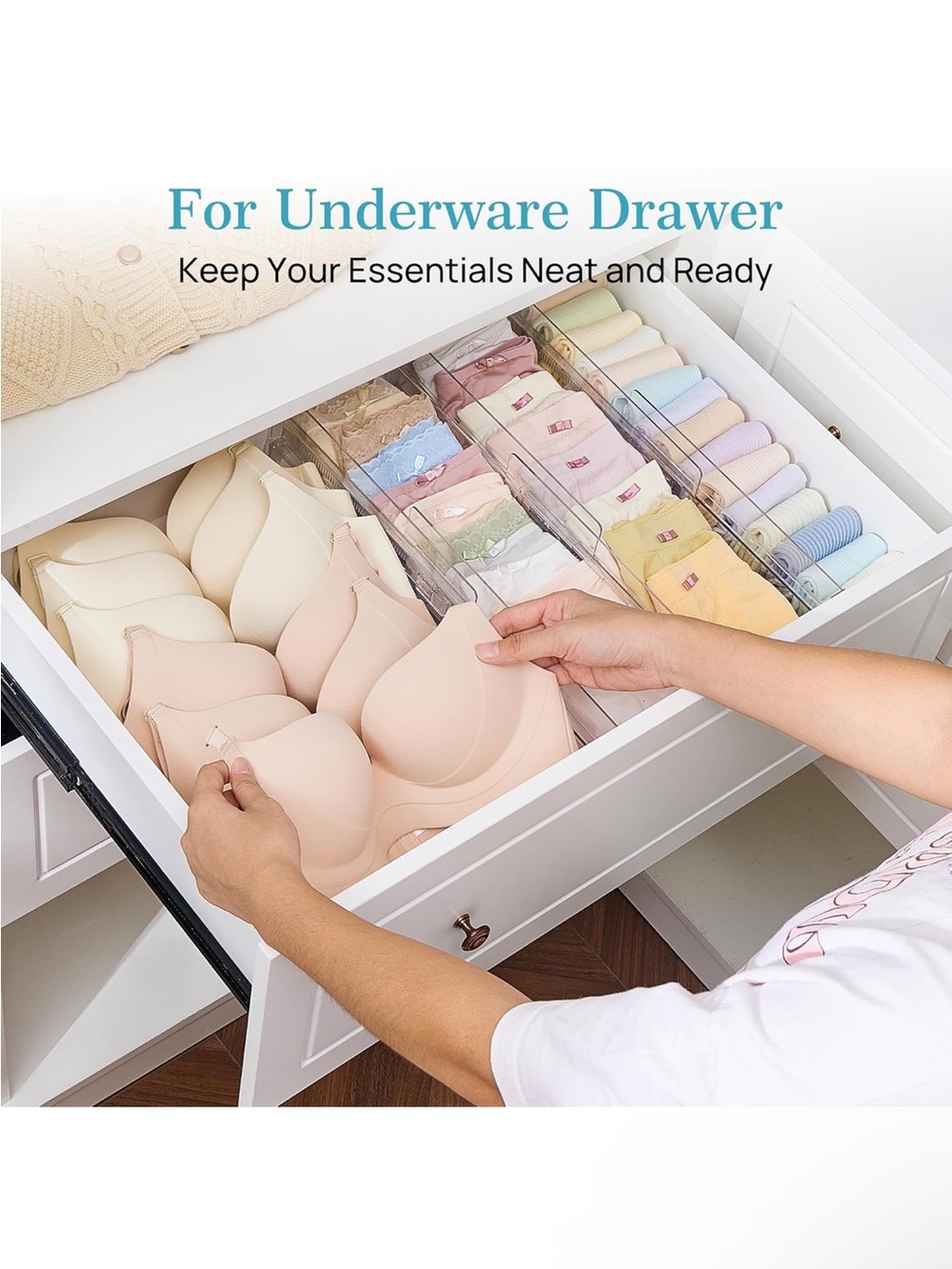 Clear Drawer Dividers 12-Pack